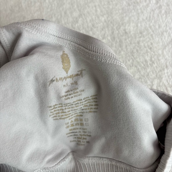 FP Movement Free People white Sports Bra Good Karma Scoop Neck Lace Back - Picture 3 of 3